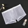 Men Intimates Mid Waist Panties Bulge See Through Lingerie Transparent Boxers Sexy Men Underwear