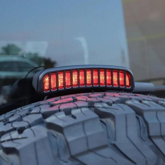 Fit For -2024 Ford Bronco ABS Black Third Brake Tail Light Lamp Cover Trim