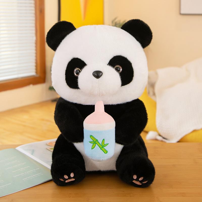 

Детская бутылочка Кукла Панда Детская успокаивающая подушка Игровой автомат Кукла Павильон Панды Сувенир Детский подарок Украшения 23cm【0.2kg】