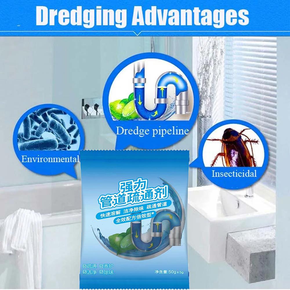 Powerful Drain Cleaner Pipe Dredge Agent Kitchen Bathroom Sewer Toilet Clog Deodorizer Cleaning Agent with Strong Chemical