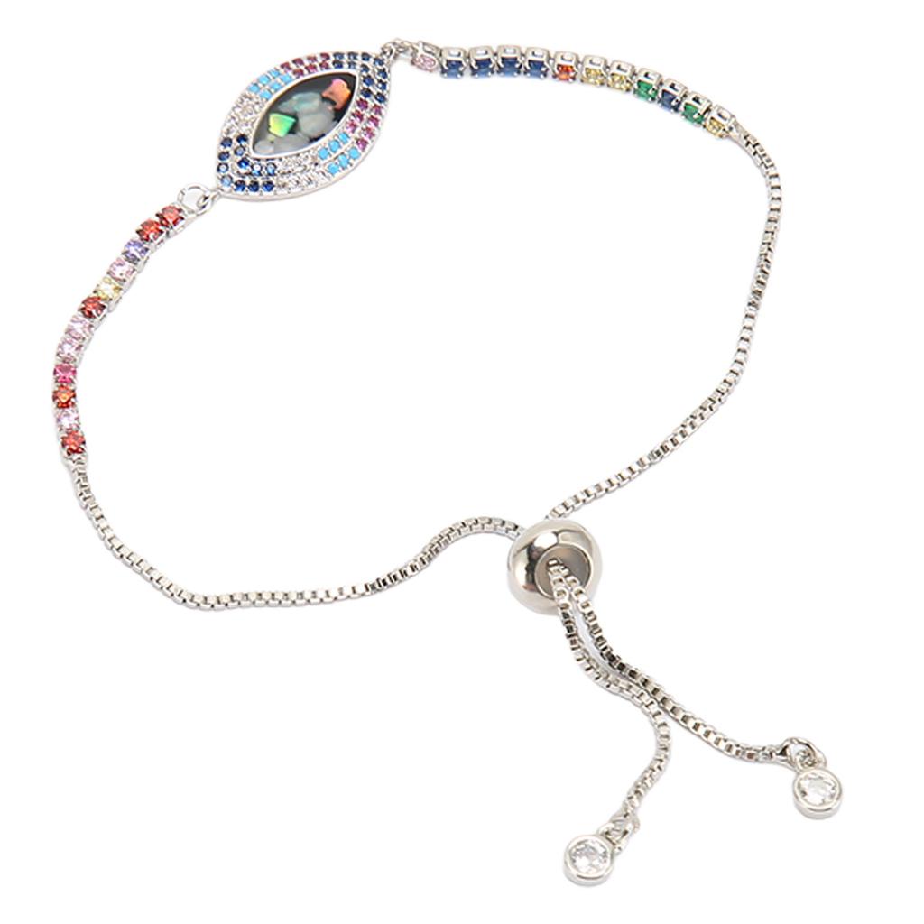 Turkish Evil Eye Bracelet Women Stylish Zirconia Pull Bracelets Hand Jewlery for Mother Friends