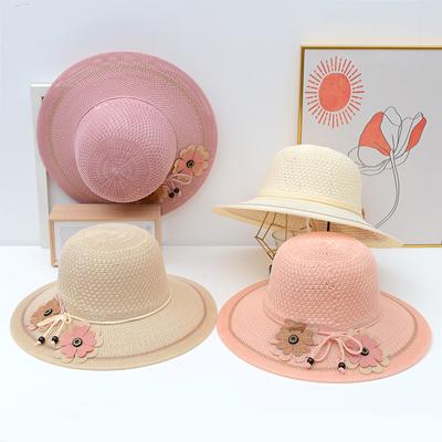 Grass Hat Women's Summer Flower Outing Outdoor Sun Protection Hat Women's UV Protection Sun Hat