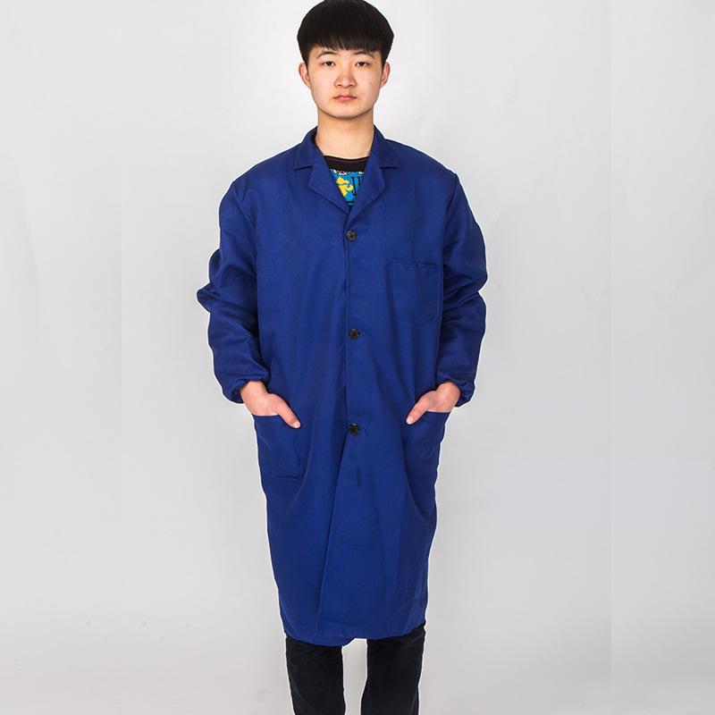 Unisex Long-Sleeve Blue Polyester Cardigan for Warehouse and Logistics Work