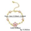 New Cute Romantic Pink Sakura Pendant Necklaces for Women Y2K Sweet Synthetic Zircon Flowers Bracelet Charms Wedding Jewelry Set