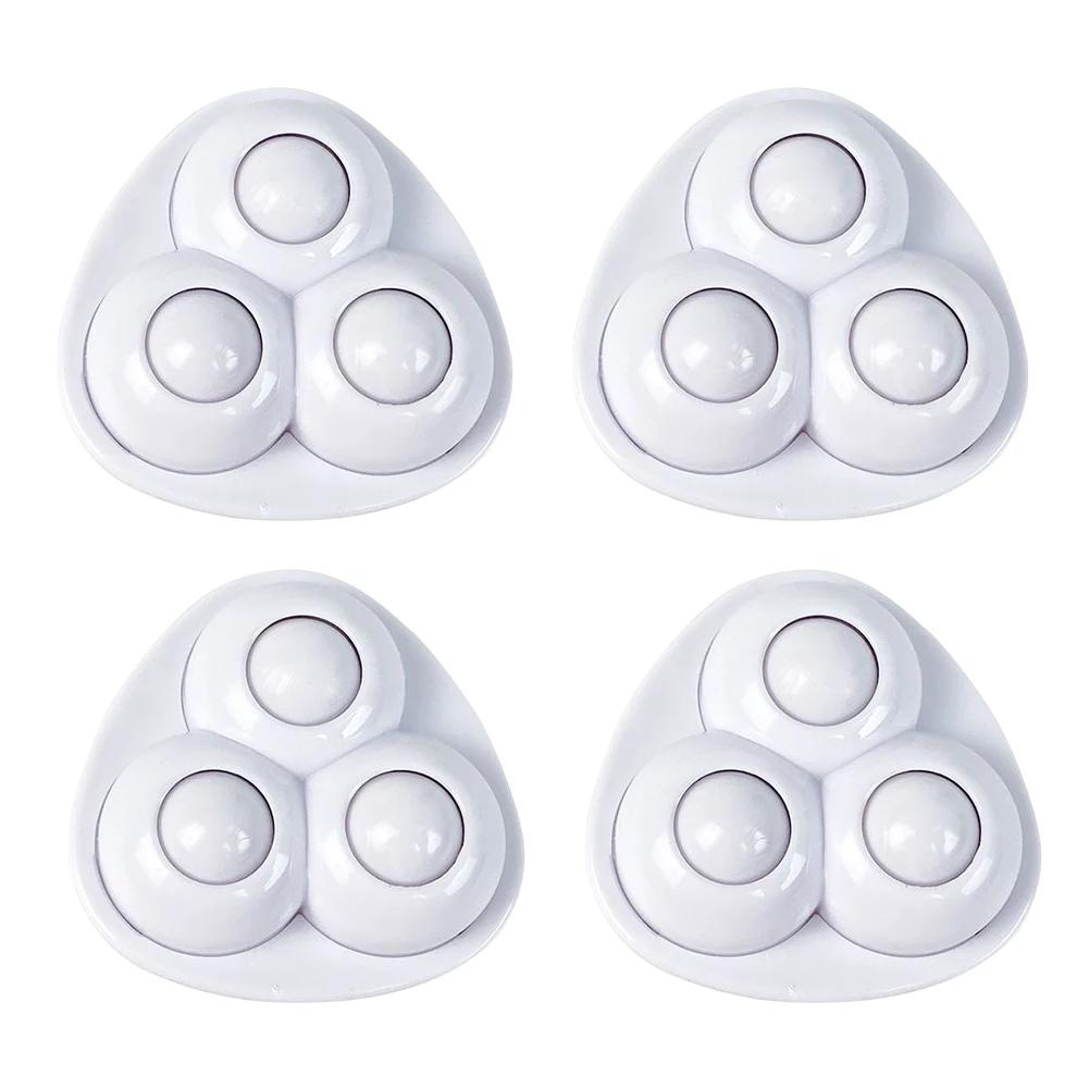 4pcs Sticky Swivel Pulley No Noise Self Adhesive Universal Pulley Rotating Wheels for Trash Can Bottom Kitchen Small Applian