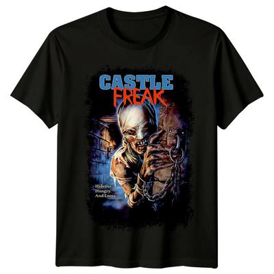 Il Mostro del Castello (1996) T-shirt ispirata ai poster cinematografici, stile retrò anni '80.