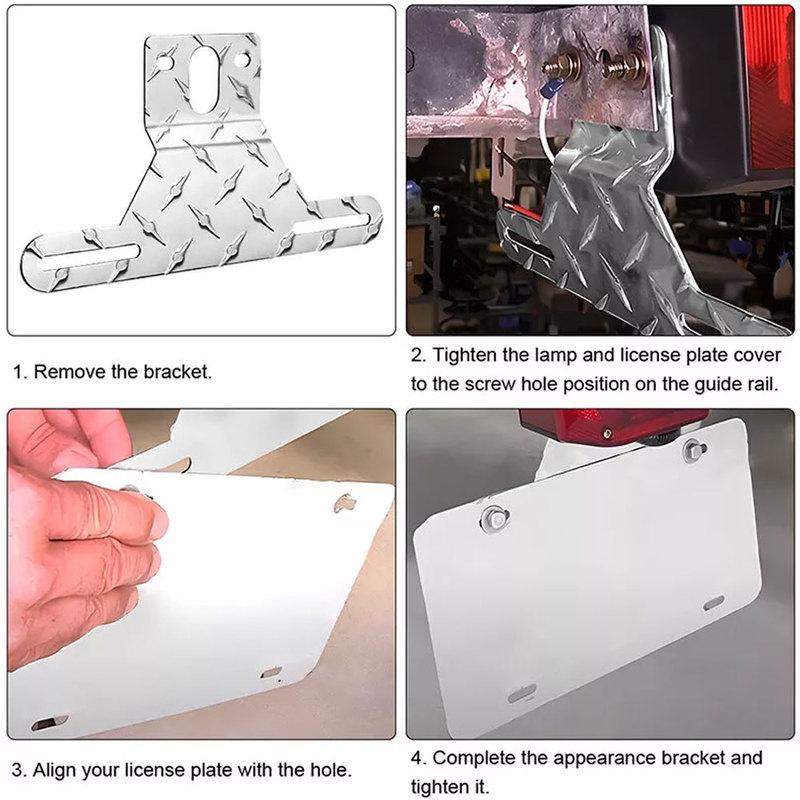 1pc Universal Car Trailer Light Bracket Car Lamp Hoods Bracket Car License Plate Light Bracket Auto Exterior Accessories