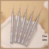 Ultra-Fine Nail Art Liner Pen Set with Metal Handle and Detachable Cap for Professional Nail Artists