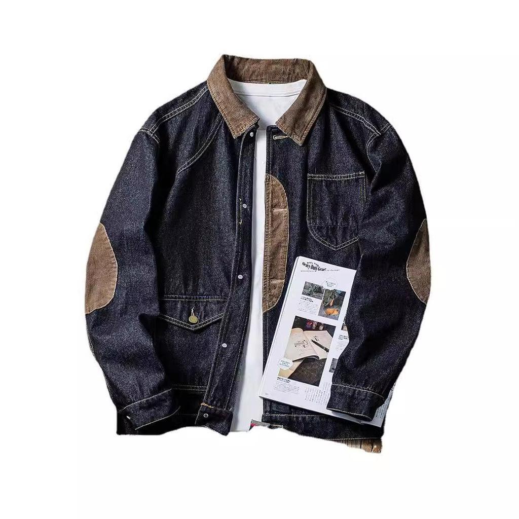 Herrenmode Patchwork Jeansjacken Hip Hop Streetwear Übergröße Mäntel für Männer