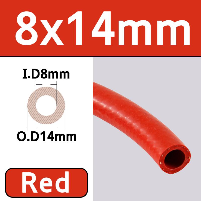 1M 6/8/10/12mm Silicone Hose Automobile Heater Water Pipe Engine High Temperature Vacuum Pipe Double Layer Interwoven Wire Hose