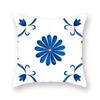 Blue Mandala Persian Cushion Cover Polyester Geometric Pattern Pillowcase Decoration Sofa Bedroom Car Office Decoration Ornament