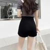 Women's Summer 2023 Black A-Line Slit Skirt: Campus-Chic Slim Fit