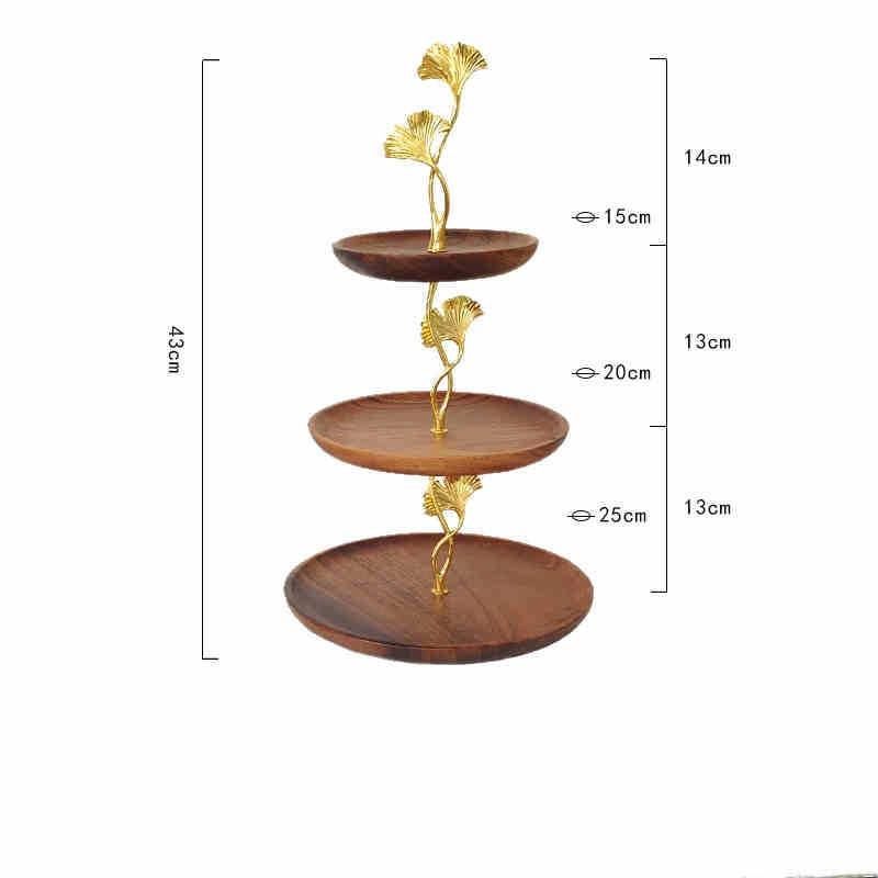 2/3-Layer Wooden Cupcake Stand Round Tiered Cake Display Stand For Birthday Party Dessert Table Fruit Plate Display Tray