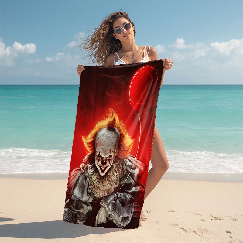 1Pc Clown Room Beach Towel Microfiber Beach Towel Thin Absorbent For Beach Swimming Yoga Bath Sports 0917181