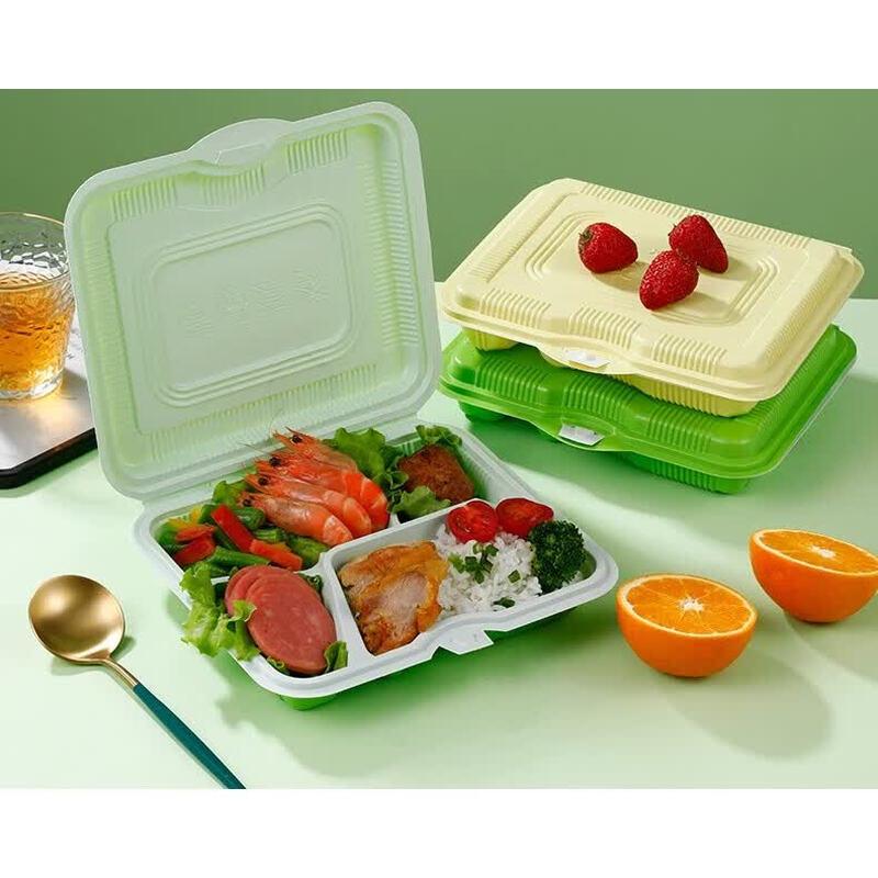 SANWEI Disposable 4-Compartment Takeaway Food Container with Lid
