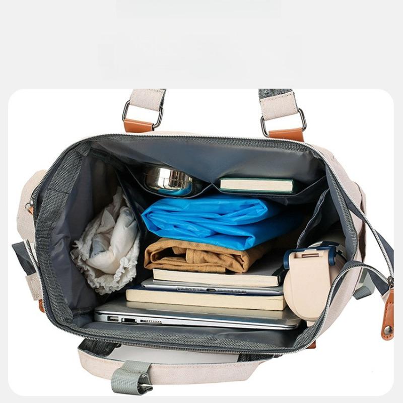 Outdoor Waterproof Nylon Mommy Bag Backpack Lightweight Handheld Stroller Hanging Bag Large Capacity Multifunctional Mother and Baby Travel Bag