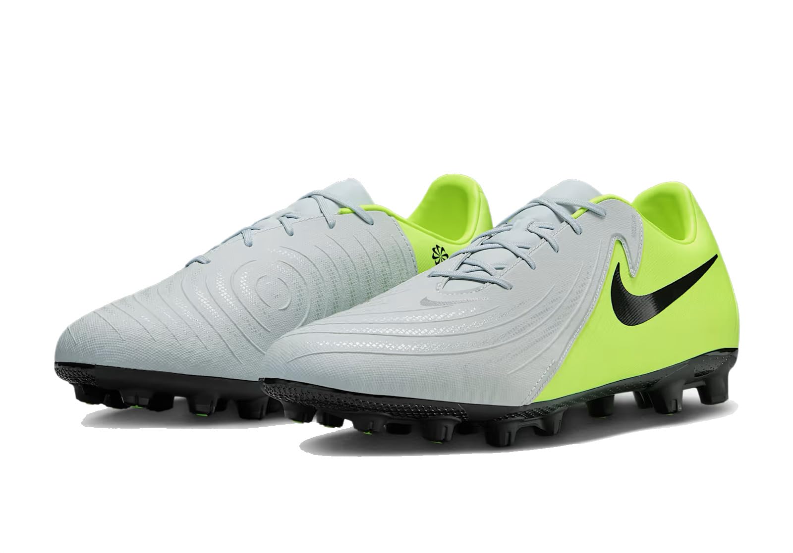 Nike Phantom GX 2 Academy HG Soccer Size Soccer Shoes for Hard Dirt and Artificial Men s Cleats, 27.5cm, Low-Cut, Ground, Turf, Volt/Yellow/Gray,