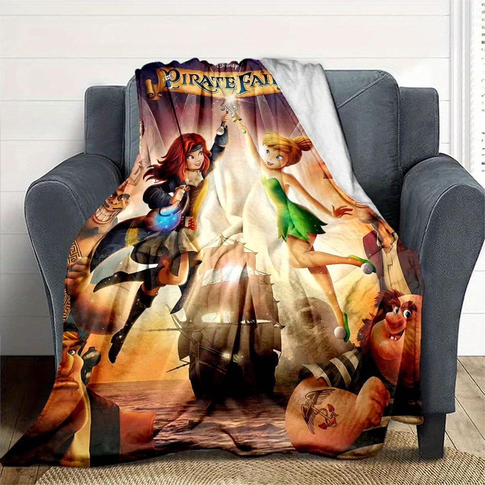 1pc, Tinker Bell and the Pirate Fairy Blanket Seasonal Universal Home Decorative Throw Blanket for Room, Living Room, Travel, Camping, Car Blankets