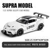1/22 Scale Toyota Supra Sports Car Alloy Model Car Die-casting Metal Vehicle Collection Simulation Sound & Light Toy Car Gift For Boys