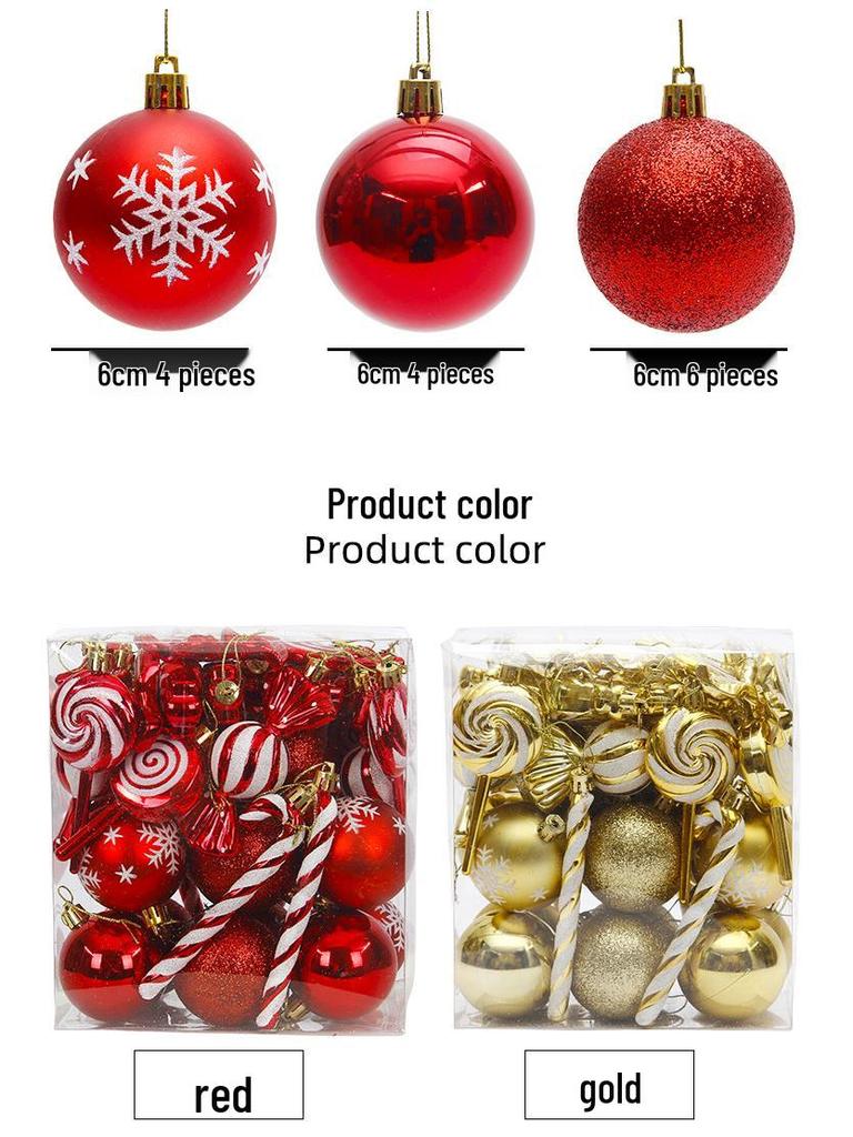 Cross-Border Dragon Tiger Christmas Ball Set: Red & White Lollipop Candy Ornaments for Christmas Tree Decorating