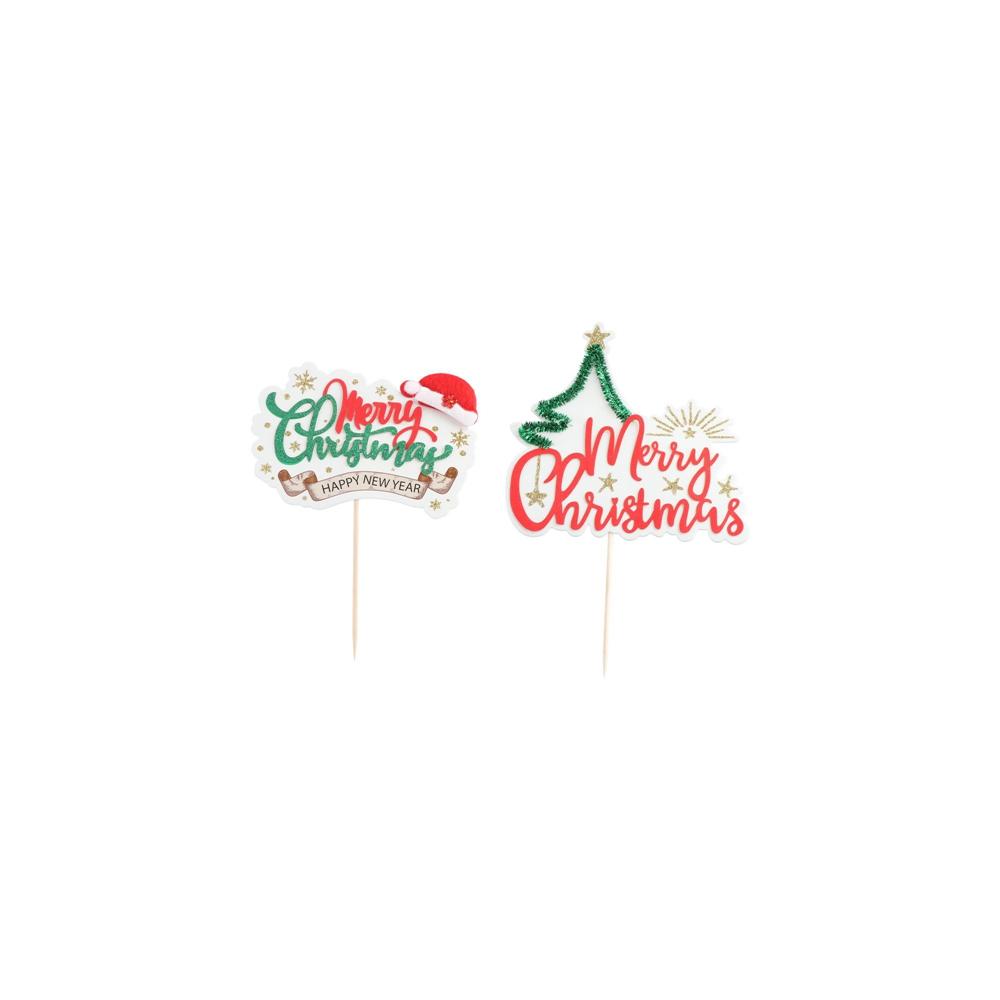 

Decoration Xmas Christmas Theme Holiday Cupcake Decor Cake Toppers Cake Flags Christmas Decoration D