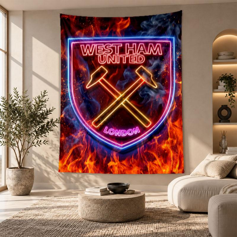 Dekoratives Wandbild, West Ham United Fußball Aufdruck Wandkunst, Leichte Wanddekoration für Schlafzimmer Hintergrund