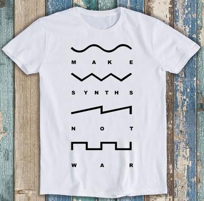 Macht Synthesizer, nicht Krieg Musik Synthesizer Analog Meme Lustiges Geschenk T-Shirt M1258