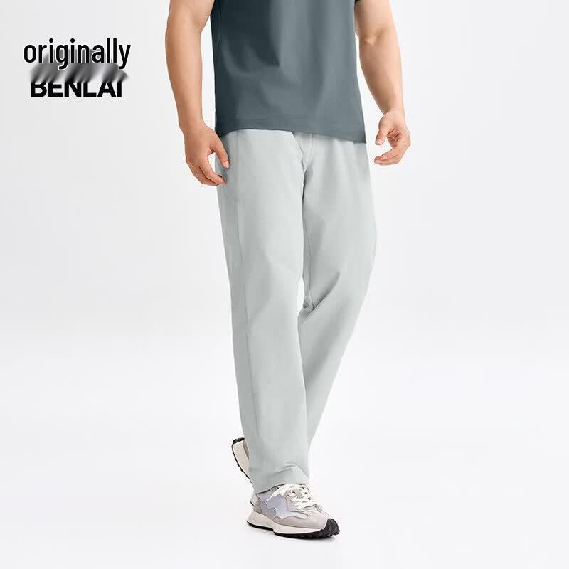 BENLAI Men's Cooling Straight-Leg Elastic Waist Casual Pants