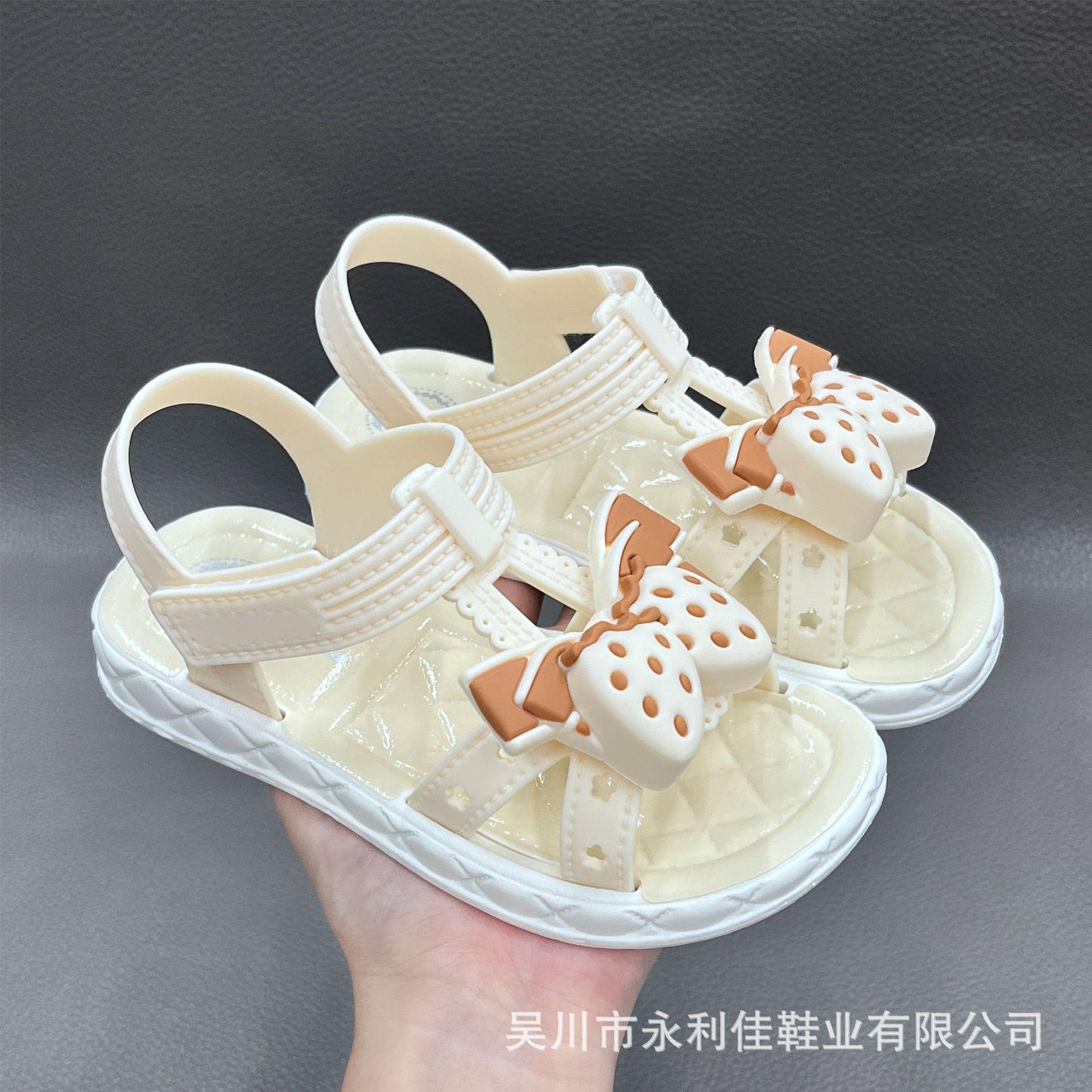 

New Summer Sandals for Girls, for Toddlers, Older Children, and Students, Direct Supply for Sweet Girls 29-33Code（No free shipp бежевий