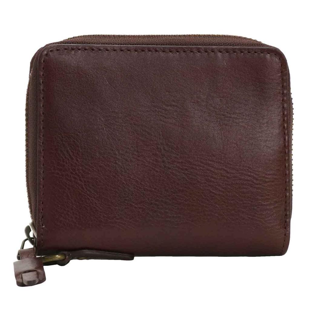 Avirex BEIDE AX9101 Middle Bifold Wallet with Coin Chocolate Purse,
