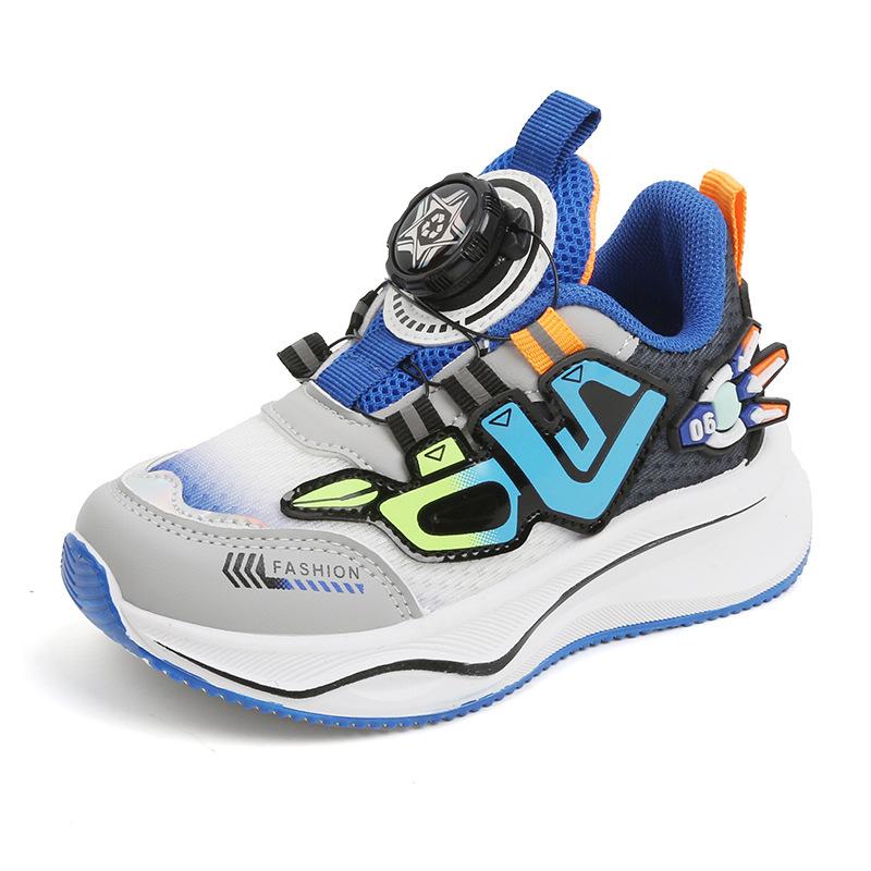 Children's knob buckle shoes 2025 spring and autumn children's breathable running shoes boys' casual shoes sports shoes girls' baby shoes