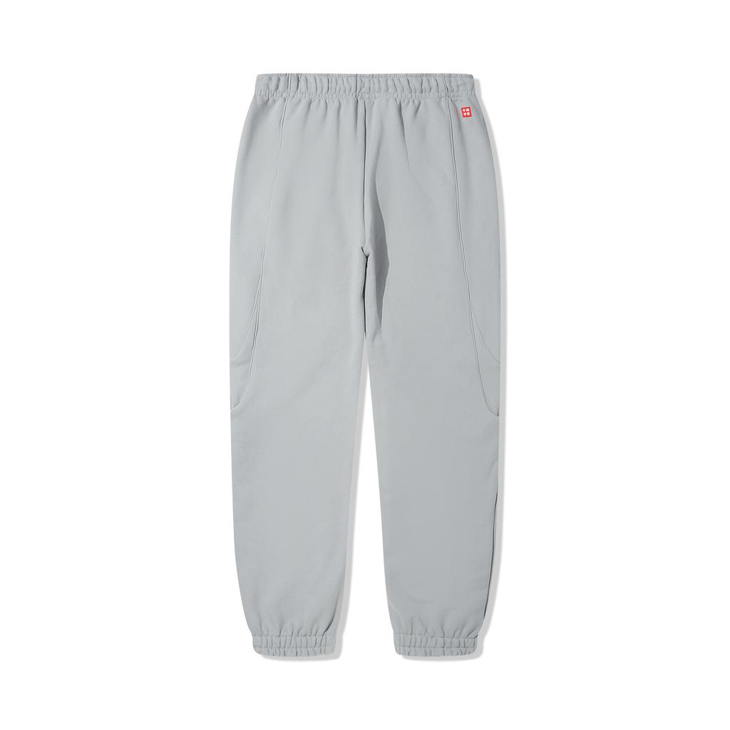 Li Ning Reignite Series Comfortable Fleece Warm Loose Fit Drawstring Cuffed Casual Pants Men pants Ultimate-Gray AKLUA25-4