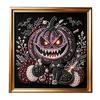Interactive Crafting Sets for Kids Gothic Faux Pearl Art Kit, 3D Dark Evil Pumpkin Painting Handcrafted Home Wall Ornaments Spooky Castle Halloween