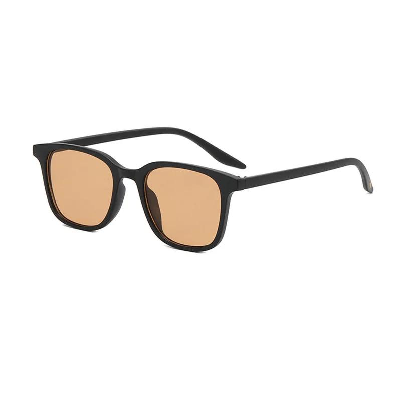 Ultra Light Retro Square Sunglasses Ins Popular Contrast Color Matte Gradient Shades UV400 Lentes  Mujer Lentes