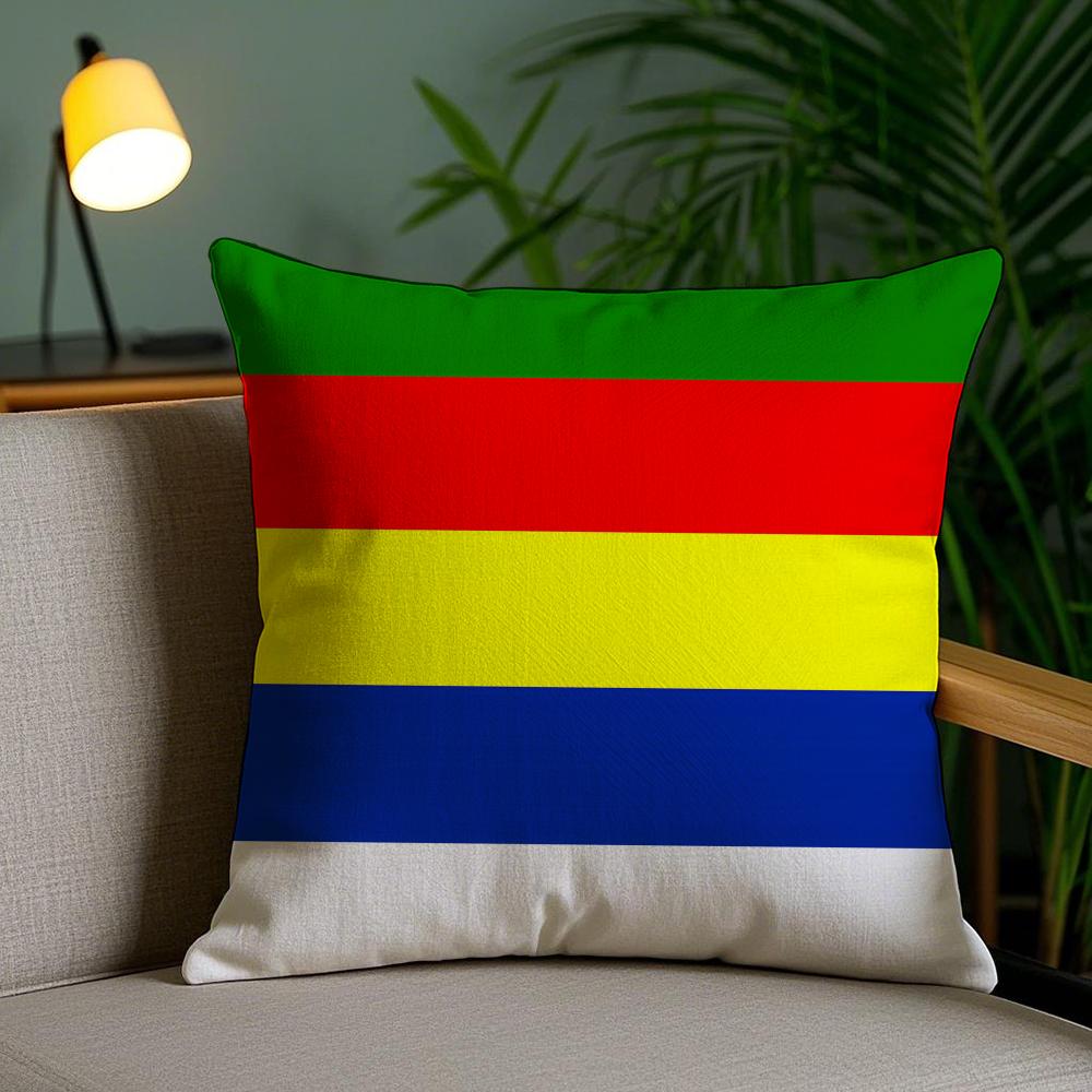 Druze Flag Cushion Cover Soft Short Plush Double-Sided Printing Home Decor Machine Washable Pillow Case Gift