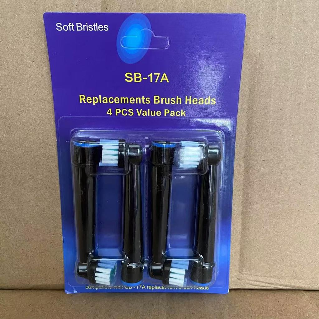 4 Pack Toothbrush Replacement Heads with Soft Bristles for Effective Daily Cleaning