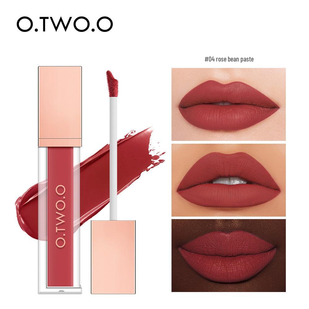 

O.TWO.O High-Energy Mist Matte Lip Glaze: Long-Lasting Velvet Lipstick 1017