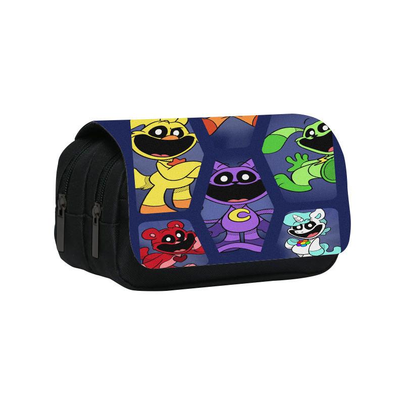 Smiling Critters Kids Pencil Bag With Durable Nylon For School And Travel