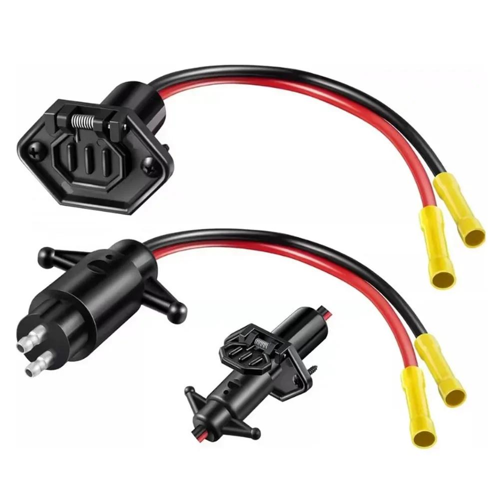 New Practical Receptacle Receptacle - 10AWG - 12V - Male Female Connector - Plug Receptacle Kit - Trolling Motor