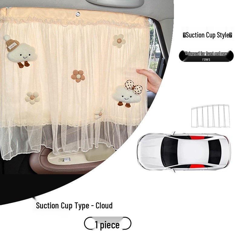 Car Window Sun Shade Privacy Curtains for Front and Rear - Protects Interior & Aids Baby Sleep
