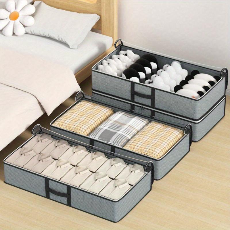 1PC Under-Bed Storage Bag, Flat Storage Bag, Drawer Storage Box, Wardrobe Finishing Bag, Moving Bag, Top Transparent Clothing Quilt Storage Bag