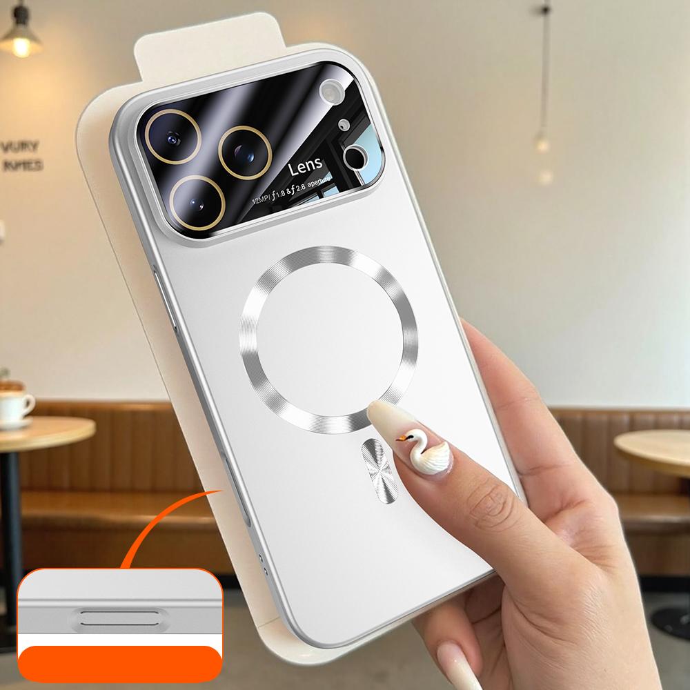Ultra Thin AG For Magsafe Case for iPhone 17 16 15 14 Pro Max Magnetic Matte Smooth Wireless Charging Camera Glass Funda