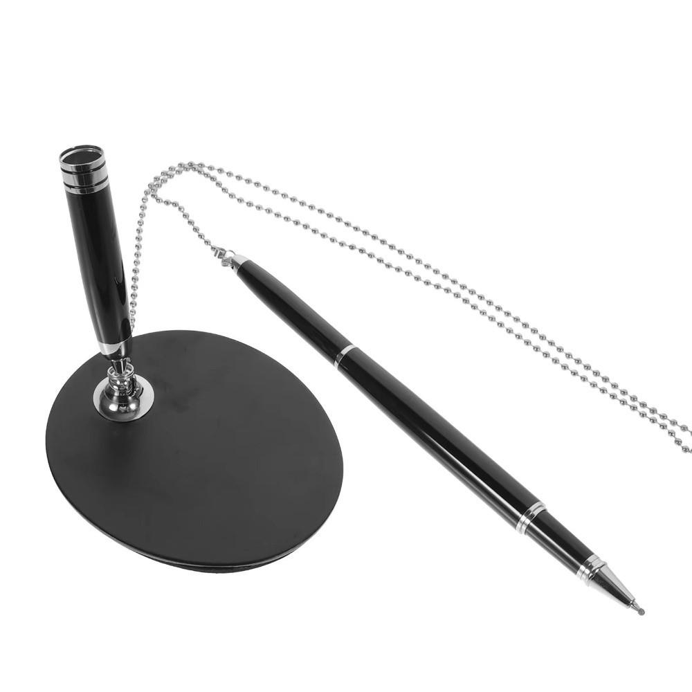 Fixed Chain Signature Pen Rotating Design Security Pen Security Design Retractable Pen  Bank Use
