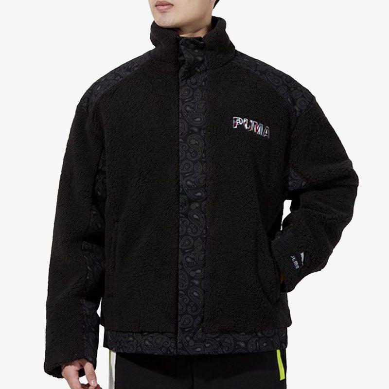PUMA Jackets Men's Black Stand Collar Thickened Other 534976-01