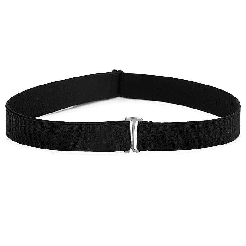 New Waistband Women Invisible Belt Buckle Plastic Comfortable Elastic Belt For Women Men Adjustable No Show Web Belt For Jeans