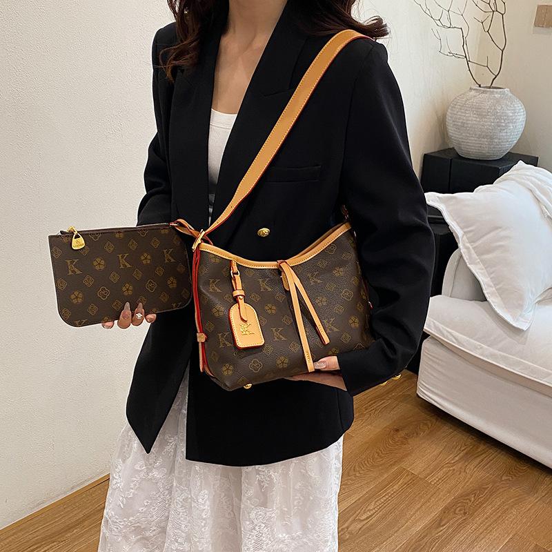 Tote bag high sense versatile large-capacity bag female college students new versatile commuter shoulder bag