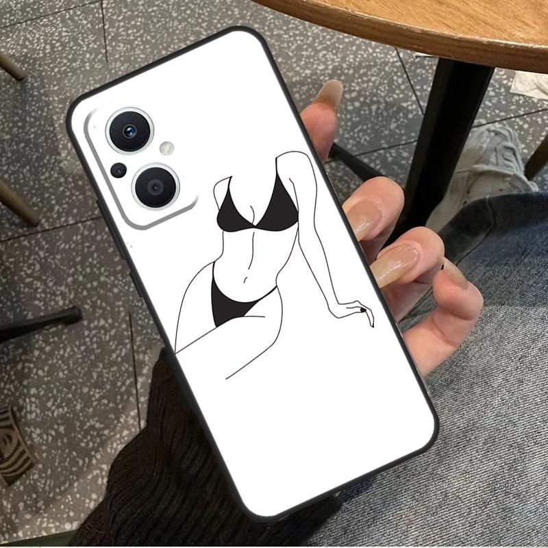 Чехол Woman Body Line Art для OPPO Reno 7 8 10 Pro 8T 2Z 4Z 5Z 6 Lite OPPO Find X6 Pro X2 X5 Lite X3 Neo Cover OPPO Reno6 Lite