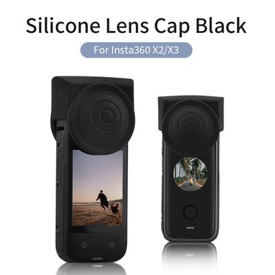 Cubierta de lente suave y flexible para cámara Insta360X3, protector de lente antiarañazos