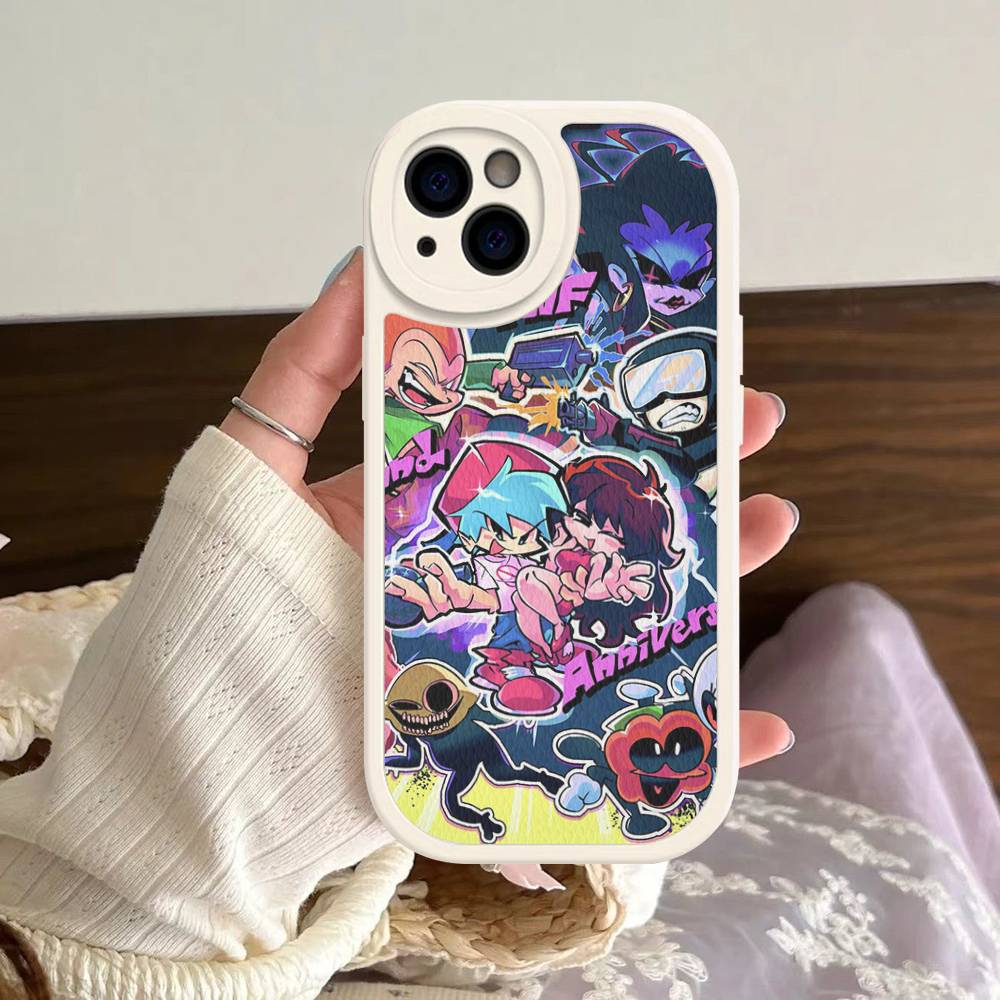 Music Game Friday Night Funkin Phone Case For IPhone 16 15 14 13 12 11 Pro Max Plus Soft Leather Cover