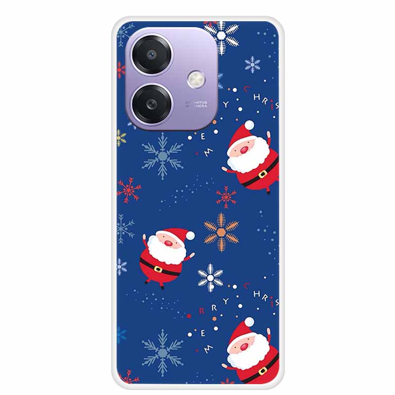 Christmas Phone Cases for OPPO A3 A3x 4G 5G Case Transparent Snowman Soft Santa Claus Silicone Back For A3 A3x TPU Clear Cases